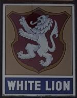 The pub sign. White Lion, Broadwindsor, Dorset