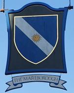 The pub sign. The Marlborough, Marlborough, Wiltshire
