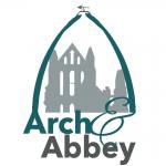 The pub sign. Arch & Abbey, Whitby, North Yorkshire