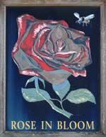 The pub sign. Rose in Bloom, Whitstable, Kent