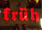 The pub sign. Früh am Dom, Cologne, Germany