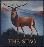 The pub sign. The Stag, Chorleywood, Hertfordshire