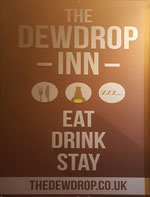 The pub sign. Dew Drop Inn, Lower Broadheath, Worcestershire