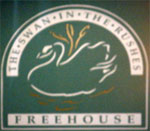 The pub sign. The Swan in the Rushes, Loughborough, Leicestershire