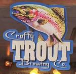 The pub sign. Crafty Trout Brewery, Taupo, New Zealand