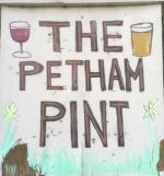 The pub sign. Petham Pint, Petham, Kent