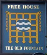 The pub sign. Old Fountain, Old Street, Central London
