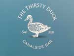 The pub sign. Thirsty Duck, Burscough, Lancashire