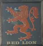 The pub sign. Red Lion, St Peter's, Kent