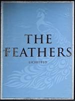 The pub sign. The Feathers, Lichfield, Staffordshire