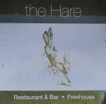 The pub sign. The Hare, Loddington, Northamptonshire