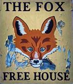 The pub sign. The Fox, Carlton, Bedfordshire