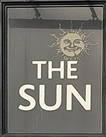 The pub sign. The Sun, Bredgar, Kent