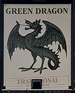The pub sign. Green Dragon, Dronfield, Derbyshire