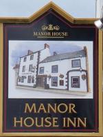 The pub sign. Manor House Inn, Haltwhistle, Northumberland