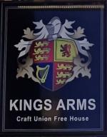 The pub sign. Kings Arms, Grantham, Lincolnshire