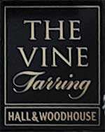The pub sign. The Vine, Worthing, Sussex