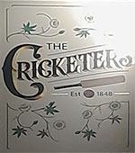 The pub sign. The Cricketers, Worthing, Sussex