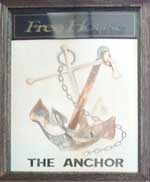 The pub sign. The Anchor, Digbeth, Birmingham, West Midlands