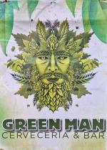 The pub sign. Green Man Cerveceria, Santa Ponsa, Spain