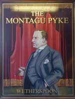 The pub sign. The Montagu Pyke, Leicester Square, Central London