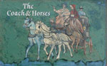 The pub sign. The Coach & Horses, Shrewsbury, Shropshire