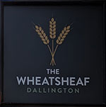 The pub sign. The Wheatsheaf, Dallington, Northamptonshire