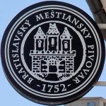 The pub sign. Meštiansky Pivovar, Bratislava, Slovakia 