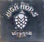 The pub sign. HIGH HOPeS Taproom , Crete, Greece