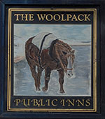 The pub sign. The Woolpack, Debenham, Suffolk