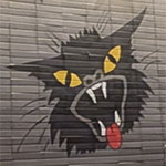 The pub sign. Mad Cat, Norwich, Norfolk