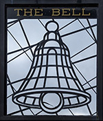 The pub sign. Bell Inn, Kersey, Suffolk