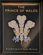 The pub sign. Prince of Wales, Chatham, Kent