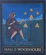 The pub sign. The Six Bells, Billingshurst, West Sussex