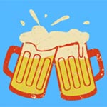 The pub sign. Booze in the Pews, St Ives, Cambridgeshire