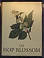 The pub sign. The Hop Blossom, Farnham, Surrey