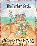 The pub sign. Timber Batts @ The Compasses, Sole Street, Crundale, Kent