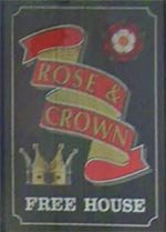The pub sign. Rose & Crown, Beckley, East Sussex