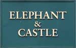 The pub sign. Elephant & Castle, Lewes, East Sussex