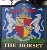 The pub sign. The Dorset, Lewes, East Sussex