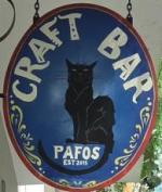 The pub sign. Craft Bar, Cyprus, Greece