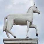 The pub sign. White Horse, Tattingstone, Suffolk