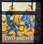 The pub sign. The Two Brewers, Marlow, Buckinghamshire