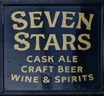 The pub sign. Seven Stars, North Shields, Tyne and Wear