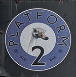 The pub sign. Platform 2, Tynemouth, Tyne and Wear