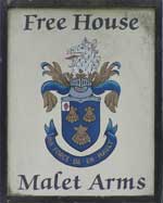 The pub sign. Malet Arms, Newton Tony, Wiltshire