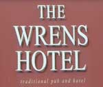 The pub sign. The Wrens Hotel, Leeds, West Yorkshire
