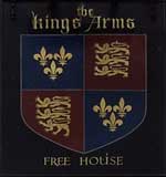 The pub sign. The Kings Arms, Upper Upnor, Kent