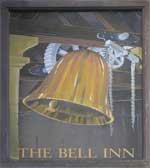 The pub sign. The Bell Inn, Minster (Thanet), Kent